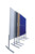 Moderationstafel PRO, Filz/Filz, klappbare Füße, Aluminium,1200x1500 mm,blau