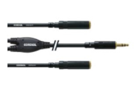 Cordial CFY 0.3 WYY cable de audio 0,3 m 3,5mm 2 x 6,35mm Negro