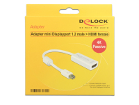 DeLOCK 62614 Videokabel-Adapter 0,2 m Mini DisplayPort HDMI Typ A (Standard) Weiß