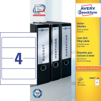 Avery L6061-100 etiqueta de impresora Blanco Etiqueta para impresora autoadhesiva