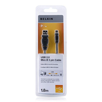 Belkin USB 2.0 A/Mini USB B, 1.8m USB Kabel 1,8 m USB A Mini-USB B Schwarz