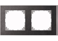 Merten MEG4020-3669 Wandplatte/Schalterabdeckung Aluminium, Schwarz