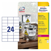 Avery L4718-20 etichetta per stampante Bianco Etichetta per stampante autoadesiva