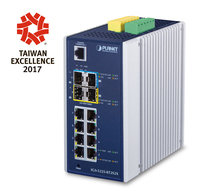 PLANET IGS-5225-8T2S2X łącza sieciowe Zarządzany L3 Gigabit Ethernet (10/100/1000) Niebieski, Srebrny