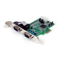 StarTech.com 2-port PCI Express RS232 Serial Adapter Card - PCIe RS232 Serial Host Controller Card - PCIe to Dual Serial DB9 Card - 16550 UART - Expansion Card - Windows & Linux