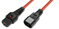 Microconnect PC938 tápkábel Narancssárga 1 M C13 csatlakozó C14 csatlakozó