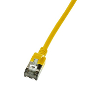 LogiLink Slim U/FTP netwerkkabel Geel 1,5 m Cat6a U/FTP (STP)