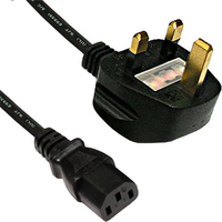 Cablenet 2m UK (5 Amp) - IEC C13 Black PVC 0.75mm Power Leads