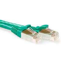 ACT FB6700 Netzwerkkabel Grün 0,5 m Cat6a S/FTP (S-STP)
