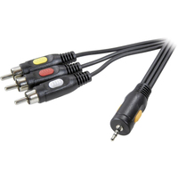 SpeaKa Professional SP-7869872 câble audio 2,5 m 2,5 mm 3 x RCA Noir