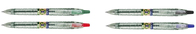 Pilot Kugelschreiber B2P Ecoball Schwarz, Blau, Grün, Rot Clip-on-Einziehkugelschreiber Medium 4 Stück(e)