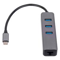 Akyga AK-AD-66 Schnittstellen-Hub USB 3.2 Gen 1 (3.1 Gen 1) Type-C 1000 Mbit/s Silber