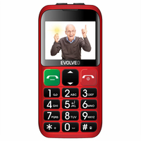 Evolveo EasyPhone EB 6,1 cm (2.4") 115 g Fekete, Vörös Telefon időseknek