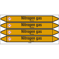 Brady NITROGEN GAS 250X26CARD-T1-P15 selbstklebendes Etikett Rechteck Permanent Ocker, Schwarz