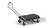 Rubbermaid TRIPLE TROLLEY WITH USER FRIENDLY HANDLE, STANDARD DUTY WITH 5 IN CASTERS, BLACK