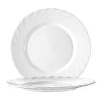 Dessertteller Ø: 19,5 cm aus Hartglas - Form Trianon uni weiß - ARCOPAL