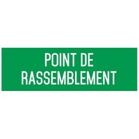Panneau point de rassemblement - autocollant - L.200 x H.100 mm