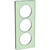 Odace Touch - plaque 3 postes - translucide verre avec liseré Alu 57mm vertical (S530816S)