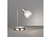 LED Schreibtischleuchte Silber Glas Alabaster Flexgelenk, 40cm hoch