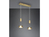 LED Pendelleuchte FRANKLIN höhenverstellbar 2-flammig in Messing, 55cm