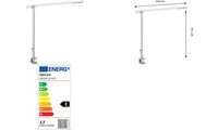 UNiLUX LED-Tischleuchte VENUSLIGHT, Klemmfuß, weiß (64000408)