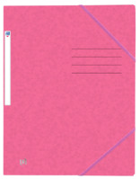 Oxford Top File + A4 Eckspannermappe mit Gummizugverschluss mit Einschlagklappen rosa