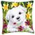 Cross Stitch Kit: Cushion: Westie in Daffodils