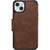 OtterBox Strada - Leder Flip Case mit MagSafe - MagSafe Apple iPhone 15 Plus/iPhone 14 Plus Espresso - Braun - Schutzhülle