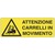 Cartello di pericolo 35x12,5 cm Cartelli Segnalatori ''Attenzione carrelli in movimento'' - E1753K