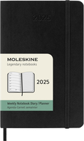 MOLESKINE Agenda Classic Pocket 2025 056999270384 1W/1S schwarz SC 9x14cm
