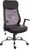 Curve Mesh Back Executive Office Chair with Soft Leather Look Seat Black - 6912 -