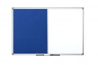 Bi-Office Maya (1200 x 900mm) Combination Magnetic Board (Felt/Lacquered Steel) Blue