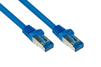 kabelmeister® Patchkabel, Cat. 6A, S/FTP, PiMF, halogenfrei, 500MHz, blau, 10m