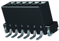 Steckverbinder, 6-polig, RM 2.54 mm, gerade, schwarz, 14010613101333