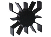 LED-Kühlkörper, 50 x 51 x 51.5 mm, 2.2 bis 0.95 K/W, Schwarz eloxiert