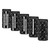 6-fach Buchse F, Snap-in, Leiterplattenanschluss, schwarz, 3-124-308