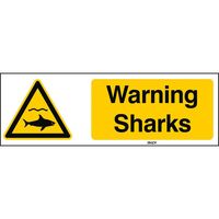 ISO Safety Sign - Warning , Sharks ,