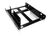 Mounting frame for 2x 2,5" SSD/HDD in a 3.5" Bay, Metal black