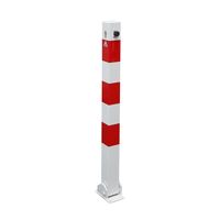 Barrier post, 70 x 70 mm, white / red