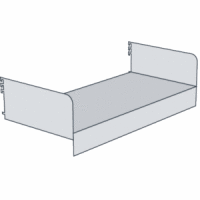 Sockelboden mit Seitenstützen für Bibliotheks-Regal Univers BxT 100x35cm lichtgrau