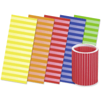 Laternenzuschnitte Streifen Color-Transparentpapier 115g/qm 20x50cm VE=25 Blatt 5 Farben