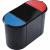 Trio-System-Papierkorb 38l schwarz/rot/blau