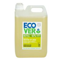 Ecover Washing Up Liquid - Lemon and Aloe Vera Biodegradable - Capacity - 5Ltr