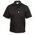 Chef Works Unisex Cool Vent Chefs Shirt in Black - Polycotton - Short Sleeve - L