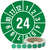 Jahresprüfplakette 20 mm, Monate - Jahreszahl (JJ), 2024, Polyethylen weiß-grün, 1.000 Prüfplaketten auf Rolle