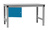 Gehäuse-Unterbau MultiPlan Stationär, Nutzhöhe 300 mm mit 1 Tür links angeschlagen. Für Tischtiefe 800 mm, in Brillantblau RAL 5007 | AZK1025.5007