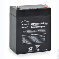 Batterie(s) Batterie plomb AGM NX 2.9-12 General Purpose 12V 2.9Ah F4.8