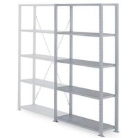 Heavy duty galvanised steel boltless shelving - up to 330kg - Add-on Bay, 2000 x 1250 x 500mm