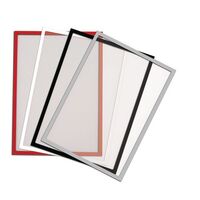 Magnetic clear A4 pockets with black frame, pack of 10