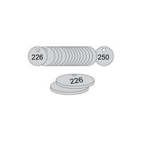 33mm Traffolyte valve marking tags - Grey (226 to 250)